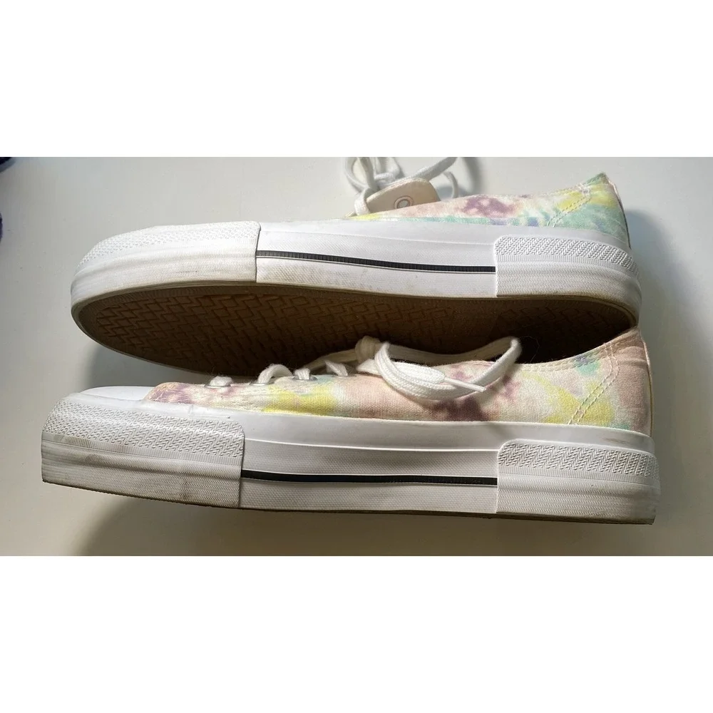 Tie Dye‎ Sneakers Time & Tru Pastel Casual Low Top Canvas Shoes Stylish